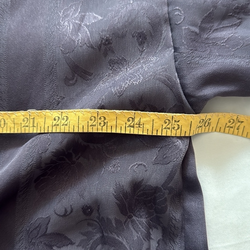 Vintage Victoria's Secret Gold Label Dark Gray Sleep Shirt with Covered Buttons - Picture 5 of 8